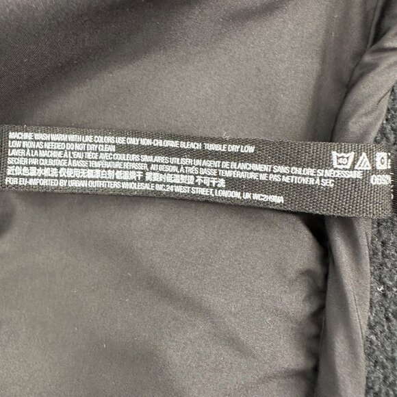 Fp Movement Womens Black Hit The Slopes Cropped Snap Sherpa Fleece Jacket M - Picture 11 of 12